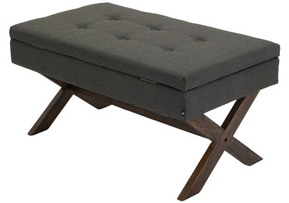 Banquette Namaro, tissu gris fonc? antique