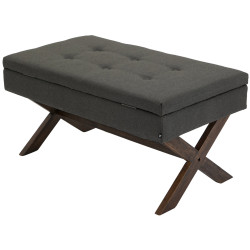 Banquette Namaro, tissu gris foncé antique