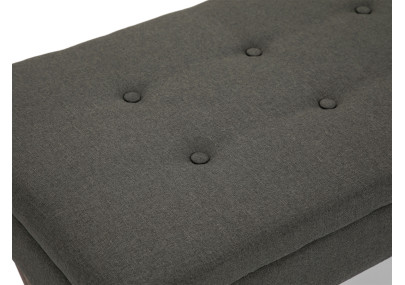 Banquette Namaro, tissu gris foncé antique
