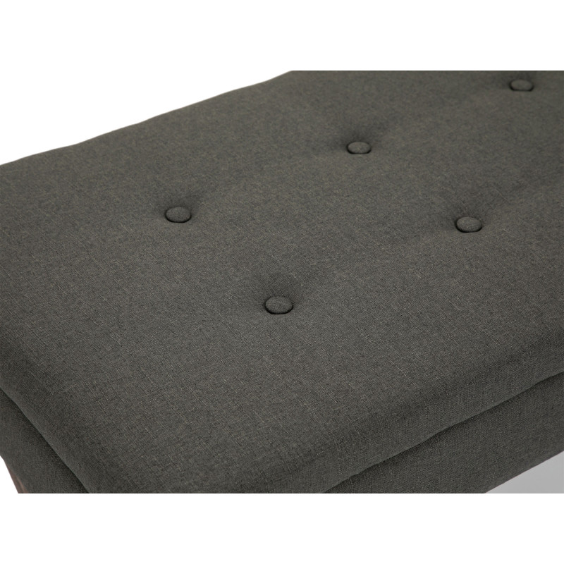 Banquette Namaro, tissu gris foncé antique
