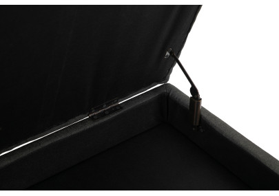 Banquette Namaro, tissu gris fonc? antique