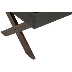 Banquette Namaro, tissu gris fonc? antique