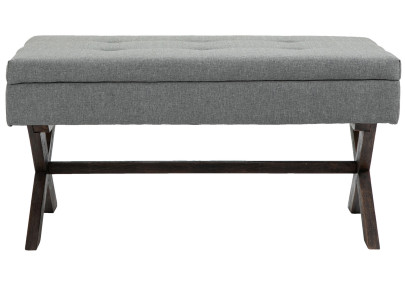 Banquette Namaro, tissu gris antique