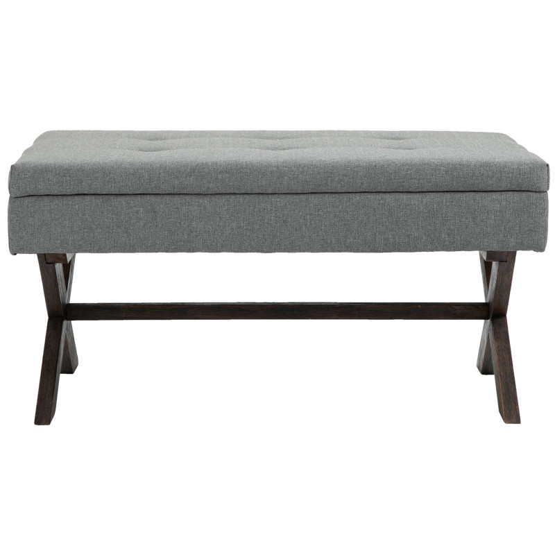 Banquette Namaro, tissu gris antique