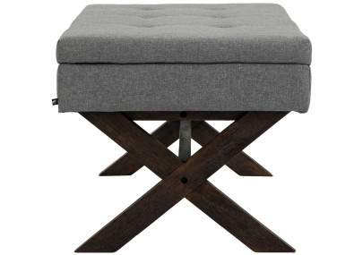 Banquette Namaro, tissu gris antique