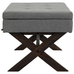 Banquette Namaro, tissu gris antique