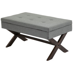 Banquette Namaro, tissu gris antique