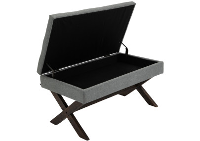 Banquette Namaro, tissu gris antique