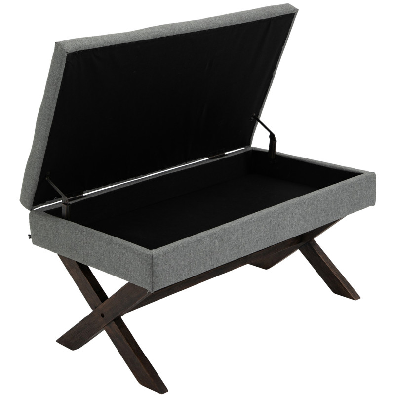 Banquette Namaro, tissu gris antique