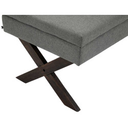 Banquette Namaro, tissu gris antique