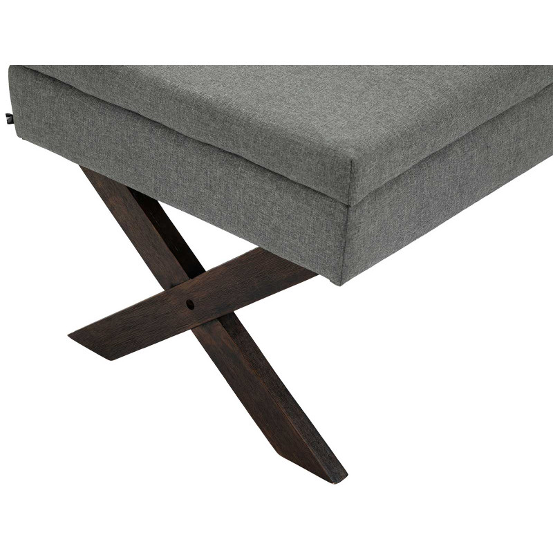 Banquette Namaro, tissu gris antique