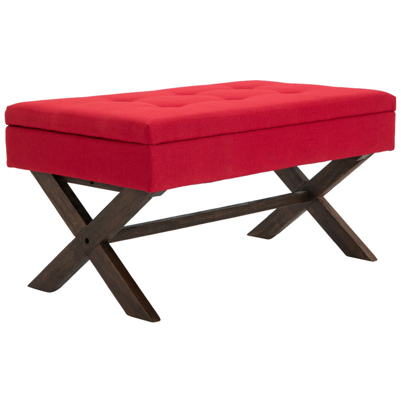 Banquette Namaro, tissu rouge antique