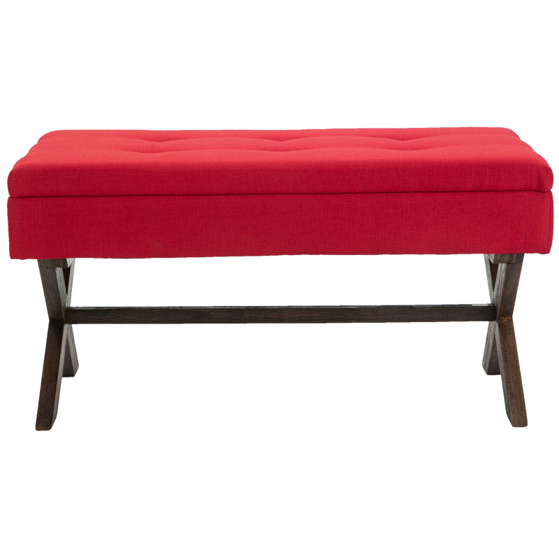 Banquette Namaro, tissu rouge antique