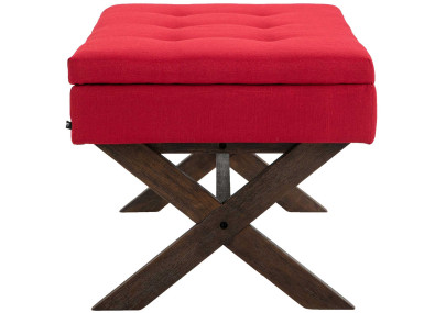 Banquette Namaro, tissu rouge antique