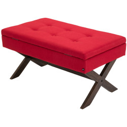 Banquette Namaro, tissu rouge antique