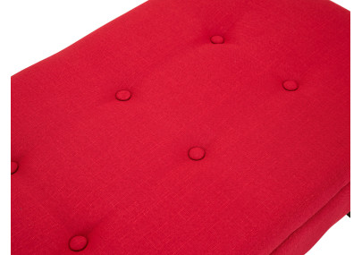 Panca con vano contenitore Namaro In Tessuto rosso,antico