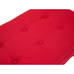 Banquette Namaro, tissu rouge antique