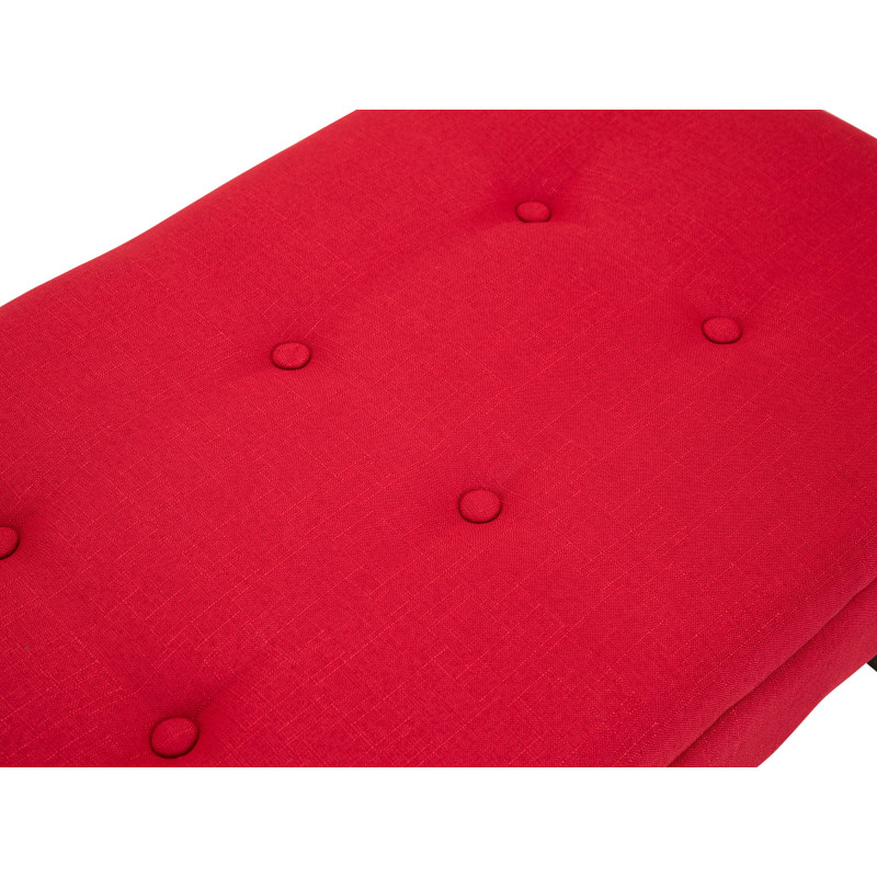 Banquette Namaro, tissu rouge antique