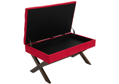 Banquette Namaro, tissu rouge antique
