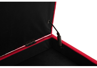 Banquette Namaro, tissu rouge antique