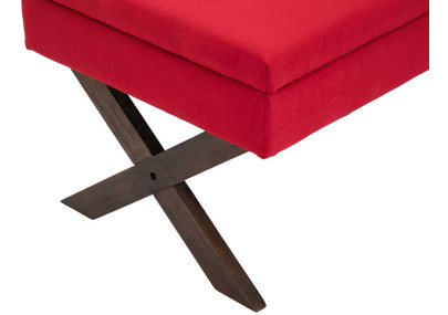 Banquette Namaro, tissu rouge antique