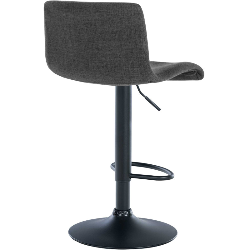 Tabouret de bar en tissu Branford gris foncé