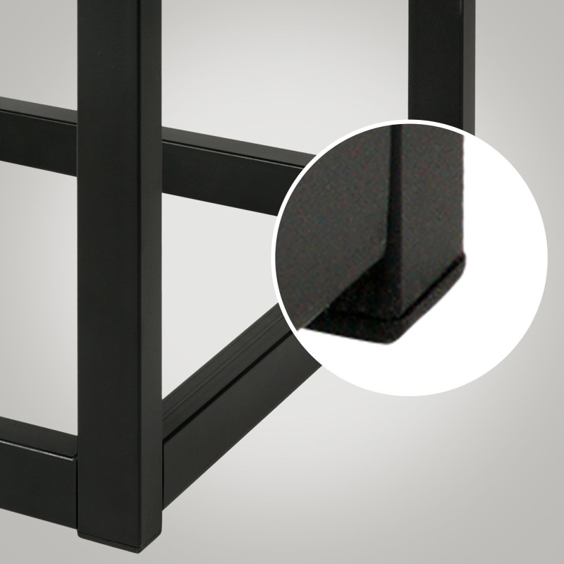 Banc Polson en velours noir, 150 cm, crème