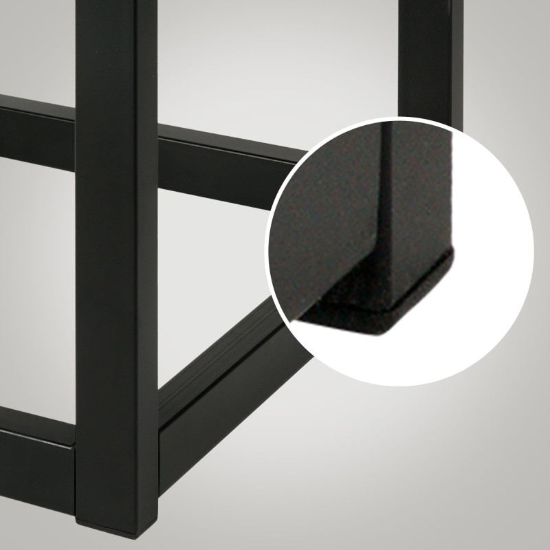 Banc en velours Polson, noir, 150 cm, gris