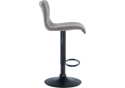 Tabouret de bar Branford, tissu gris clair