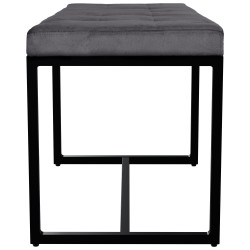 Banquette Barci B, velours, gris fonc?