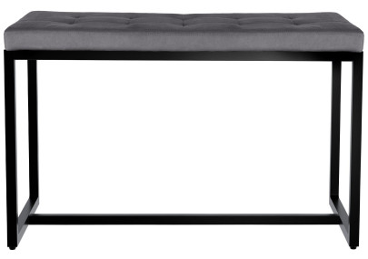 Banquette Barci B, velours, gris foncé