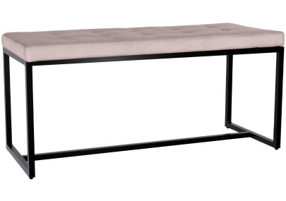 Banquette Barci B, velours gris clair