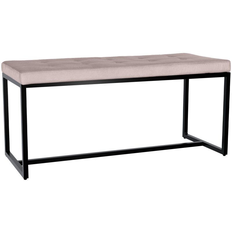 Banquette Barci B, velours gris clair