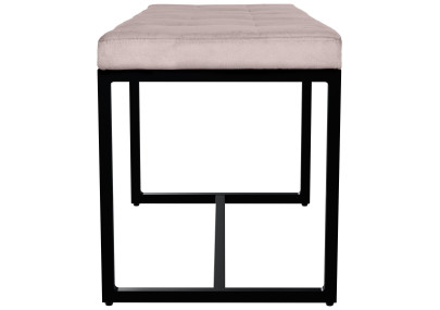 Banquette Barci B, velours gris clair