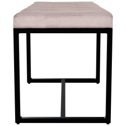 Banquette Barci B, velours gris clair