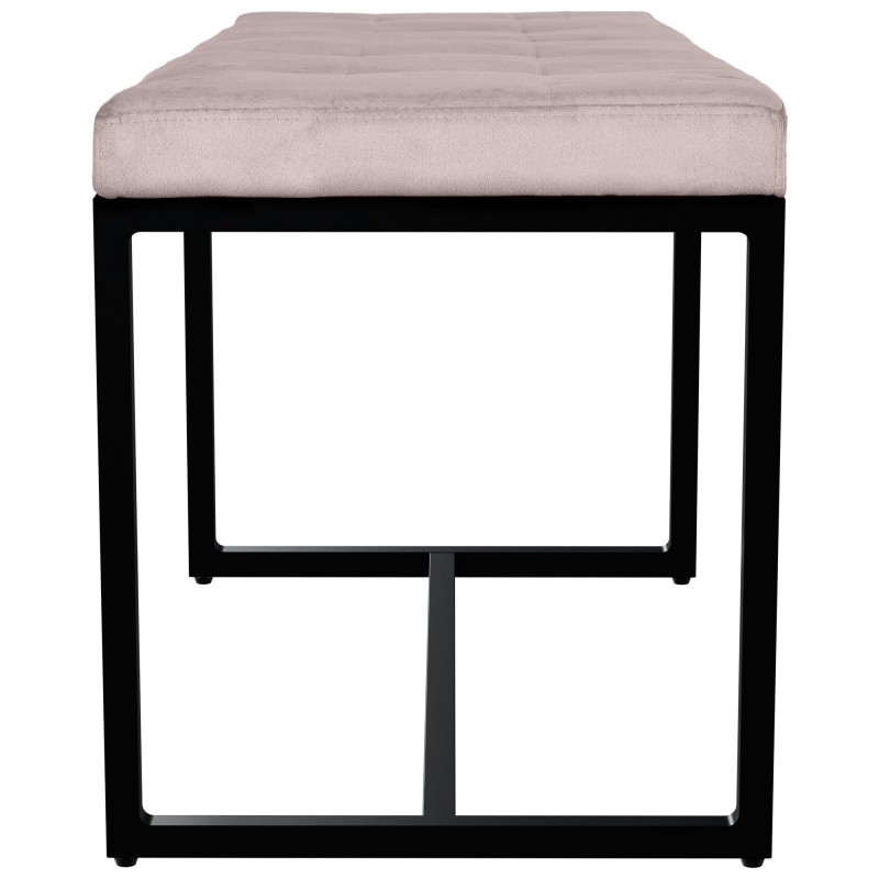 Banquette Barci B, velours gris clair