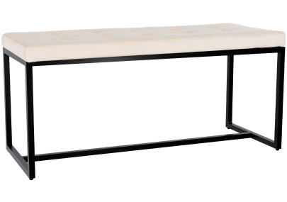 Banquette Barci B en velours crème