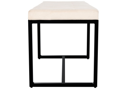 Banquette Barci B en velours crème