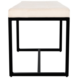 Banquette Barci B en velours crème