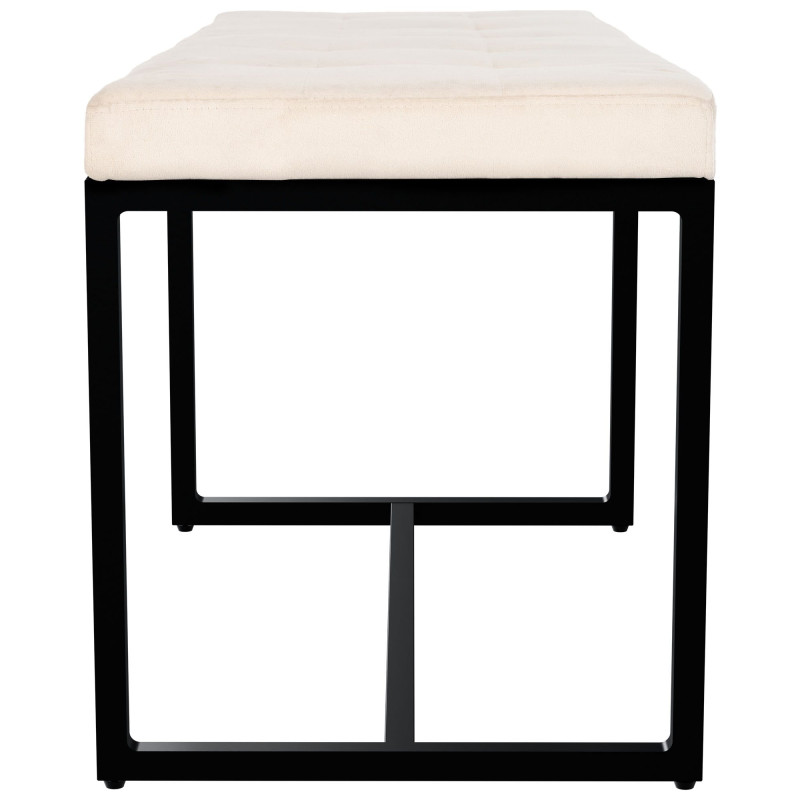 Banquette Barci B en velours crème