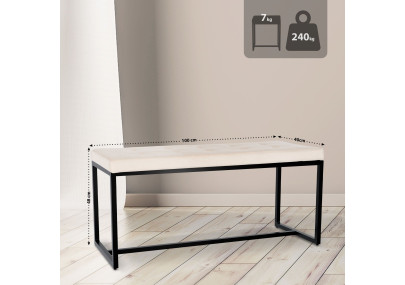 Banquette Barci B en velours cr?me