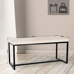 Banquette Barci B en velours crème