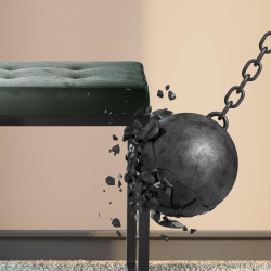 Banc Barci B en velours vert