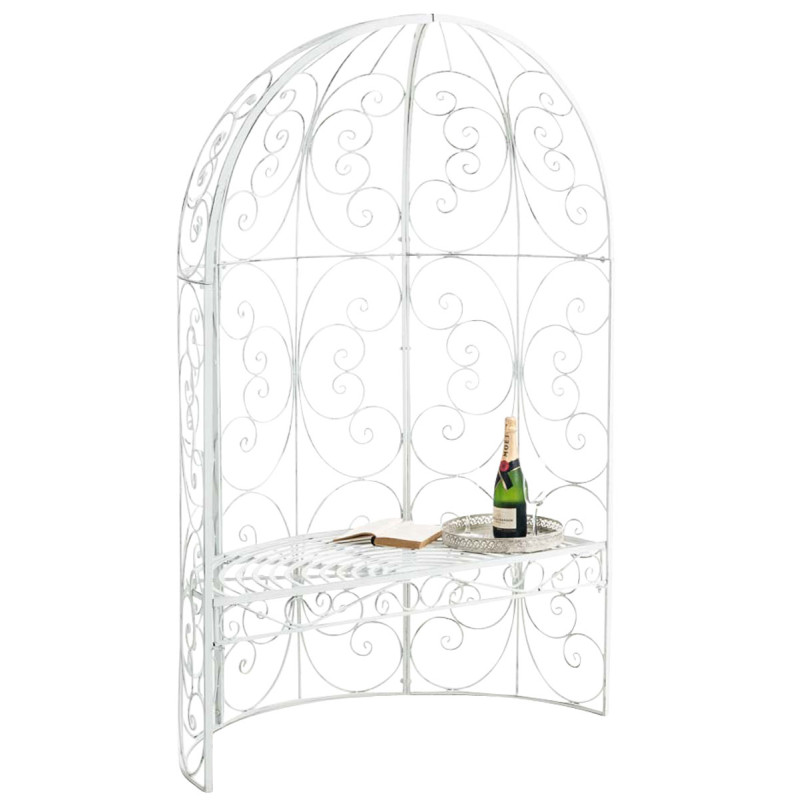 Padiglione da Giardino con Panca ROSIE bianco antico