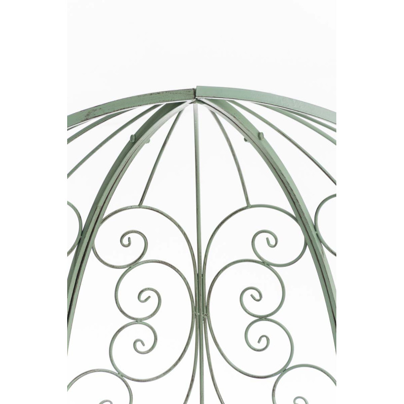 Pavillon semi-ouvert Rosie avec banc vert ancien