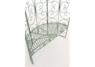 Cenador de Jardín Rosie con Banco Verde antiguo