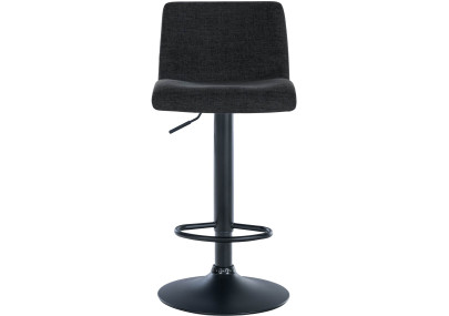 Taburete de bar Branford Negro,Tela