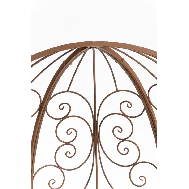 Pavillon semi-ouvert Rosie avec banc ancien marron