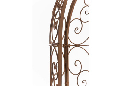 Pavillon semi-ouvert Rosie avec banc ancien marron