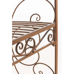 Pavillon semi-ouvert Rosie avec banc ancien marron